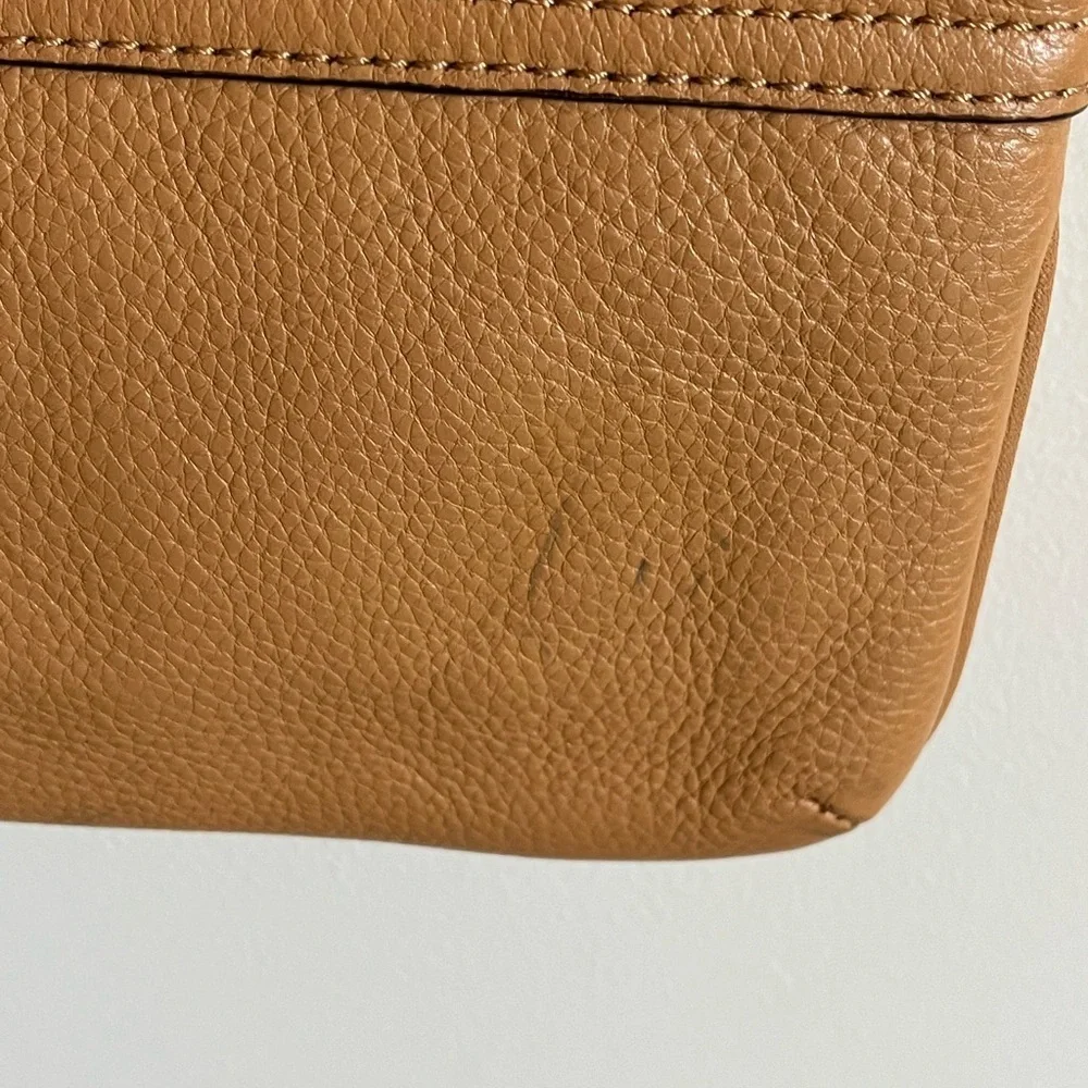 Michael Kors Small Adjustable Leather Crossbody Bag Purse Carmel Brown EUC